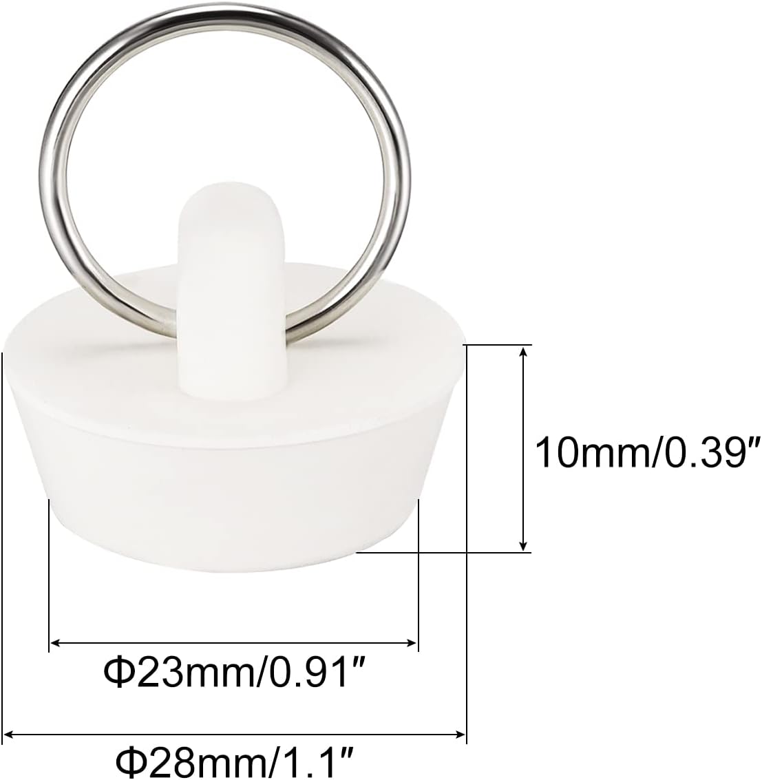 Uxcell Rubber Sink Plug 3pcs for 1 to 1-116 Drains