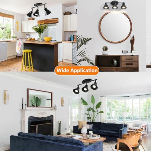 Vivihobb Black Track Lighting Fixture with E26 Base