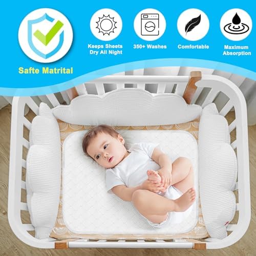 Brosive Reusable Incontinence Bed Pads 8 Cups 34x36 Inch 4 Pack