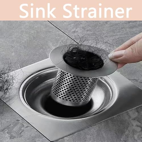 4PCS Stainless Steel Drain Hair Catcher for Sink Tub RV and Laundry