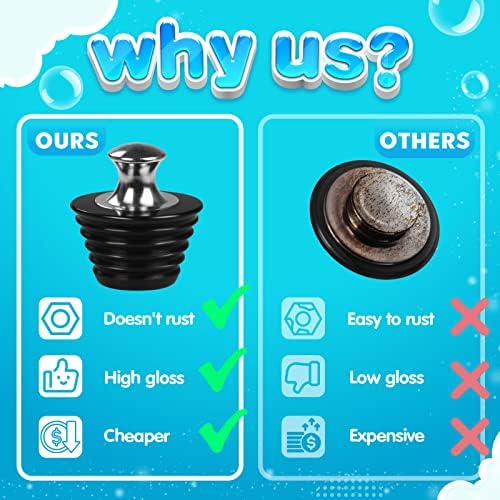 SYIPO 2 Pack Universal Metal Bathtub Stopper