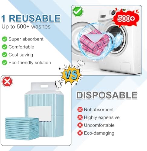 OUTCREATOR Reusable Bed Pads 34x54 for Incontinence Protection