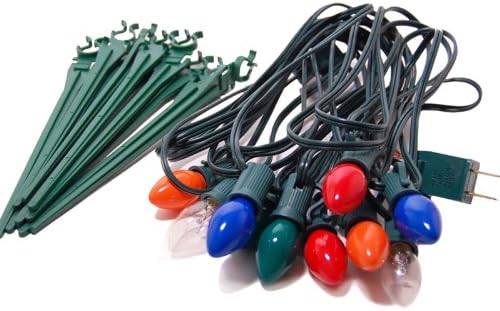 LumaBase Electric Pathway Lights with 10 Multicolor Bulbs
