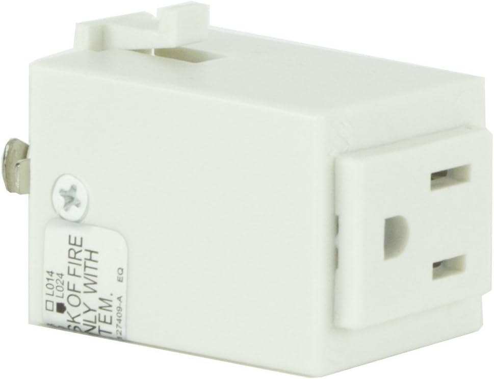 H System Track Outlet Adapter H860 White 1