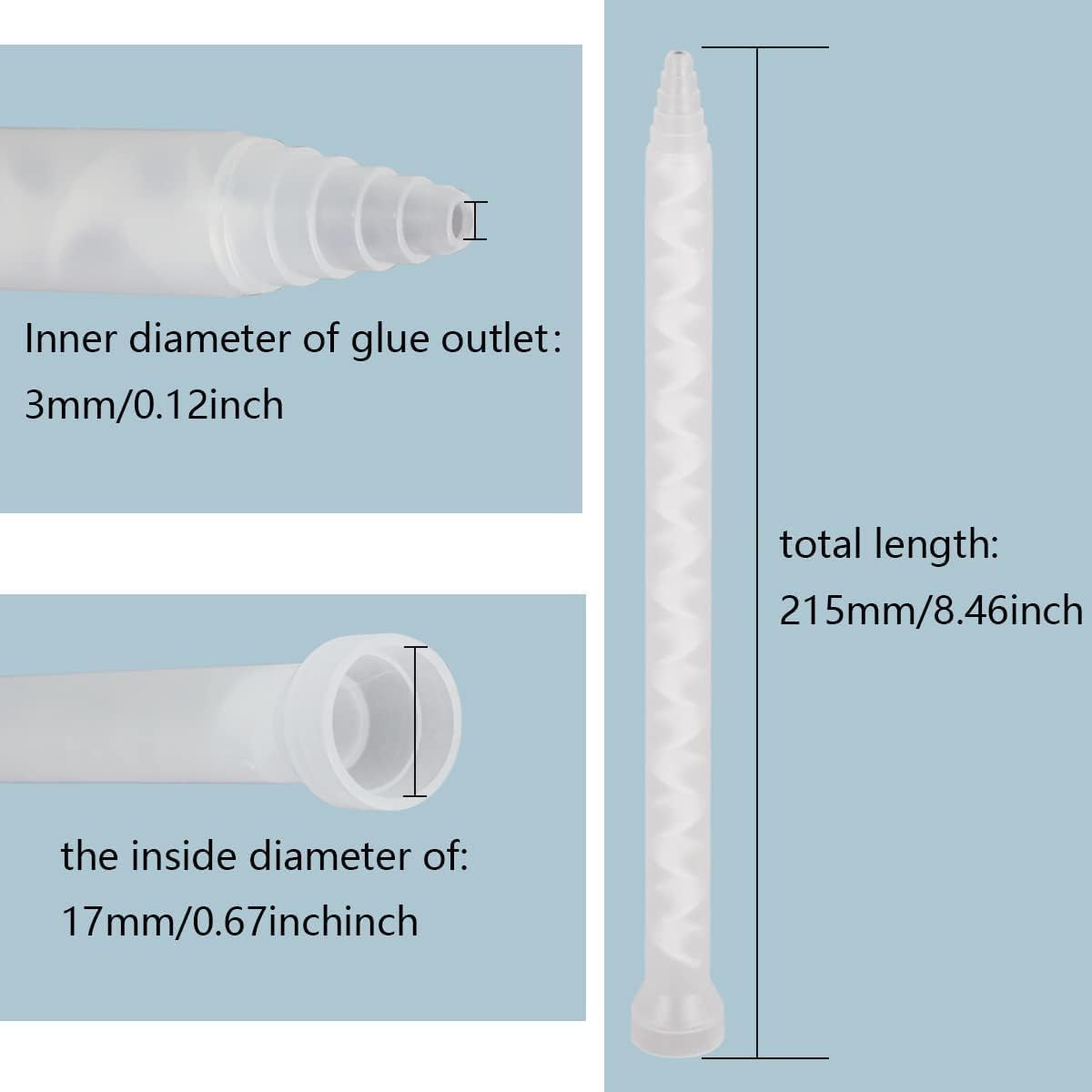 Huiyinxuan 18-Element Epoxy Mixing Nozzle 10 Pieces