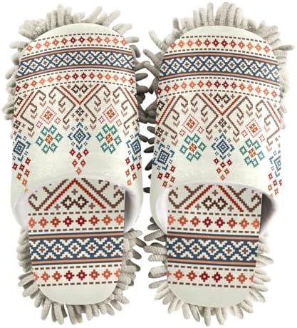 Kigai Microfiber Slippers with Ikat Pattern - Size L 1