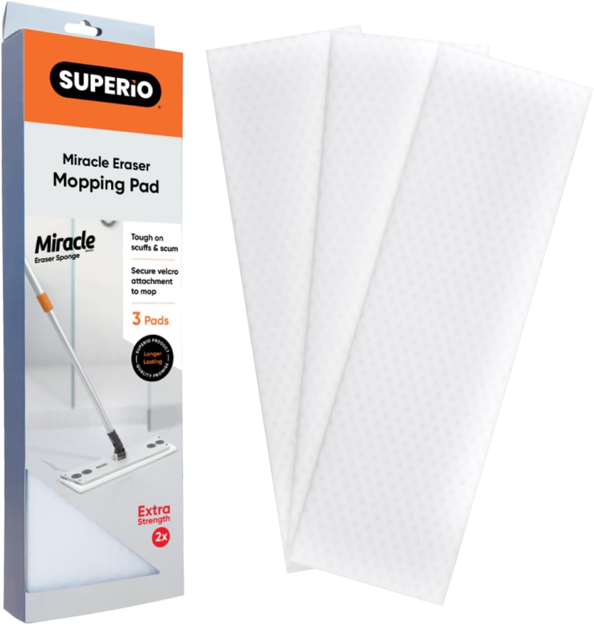 Superio Magic Eraser Mop Refill Head 3 Pack