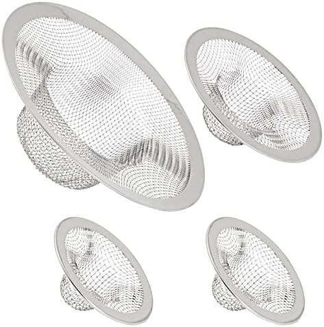 Juvale 4-Pack Stainless Steel Sink Strainers