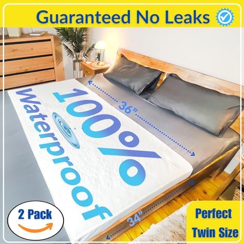 Dry Joy Waterproof Washable Bed Pads - Twin Size 34x36
