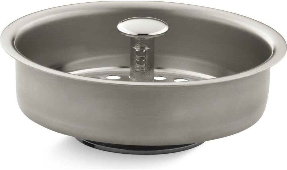 Kohler K-8803-SN 3-12-4 Sink Strainer Basket Less Drain Nickel