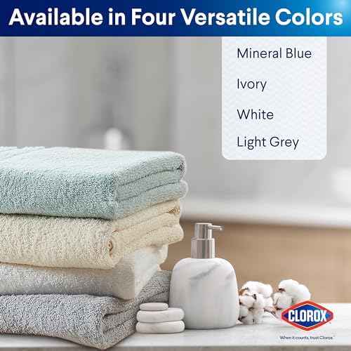 Clorox Bleach Friendly Bath Towels 2 Pack Light Grey
