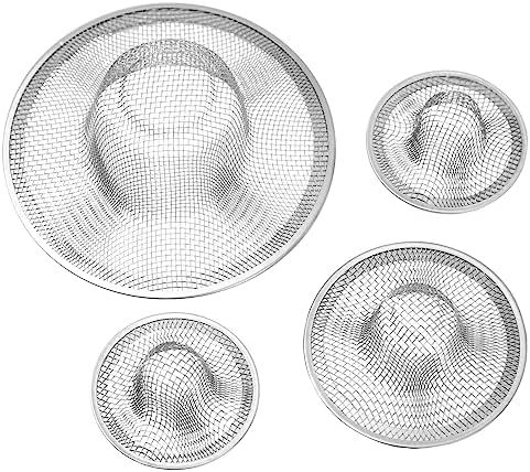 Juvale 4-Pack Stainless Steel Sink Strainers