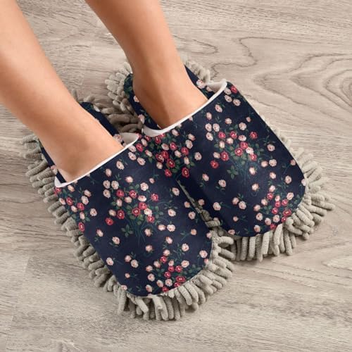 Kigai Microfiber Slippers with Bohemian Flowers for Women Men