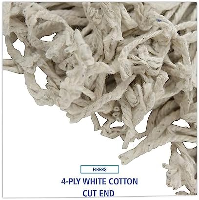 Boardwalk 4-Ply 16 Cotton Cut-End Mop Head - White 12Carton