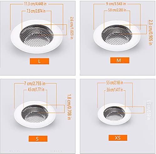 JYYHSF 4Pcs Stainless Steel Drain Hair Catcher for Kitchen and Bathroom