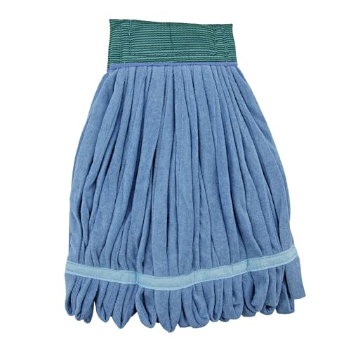 Boardwalk Microfiber Looped-End Wet Mop Heads - Medium Blue 12Carton 1