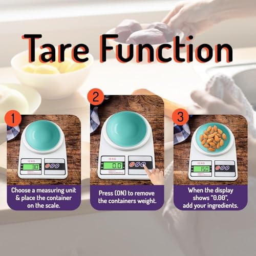 Digital Kitchen Scale 22lb 10kg Capacity Food Scale with ozg Units