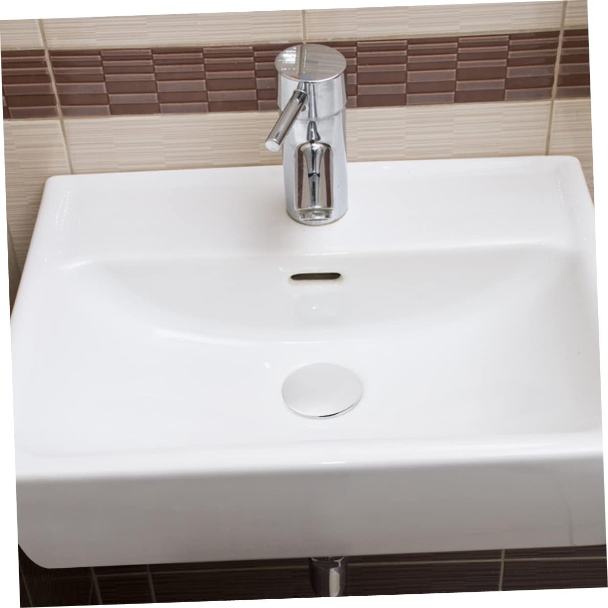 LIFKOME Zinc Alloy Tub Drain Stopper Cover 1