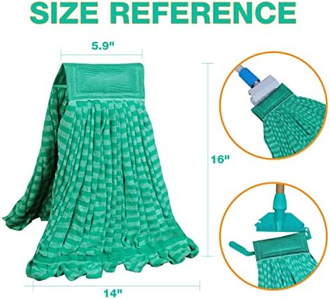 DIRT RUSHER 2 Pack Microfiber Tube Mop Head Replacement