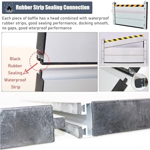 Flood Protection Barrier Panel 47inch Silver