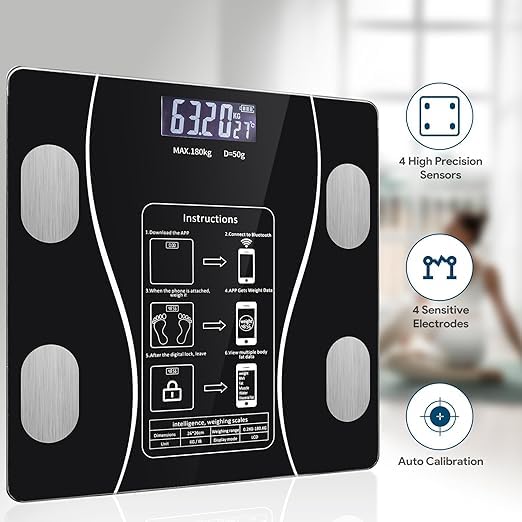Smart Digital Body Fat Scale with Bluetooth Connectivity