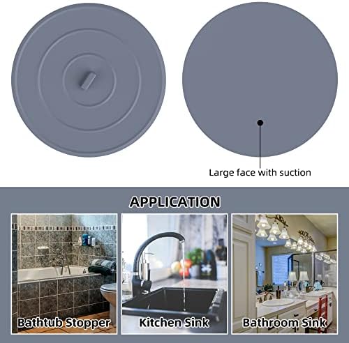 Hibbent 2 Pack Suction Sink Stopper Set
