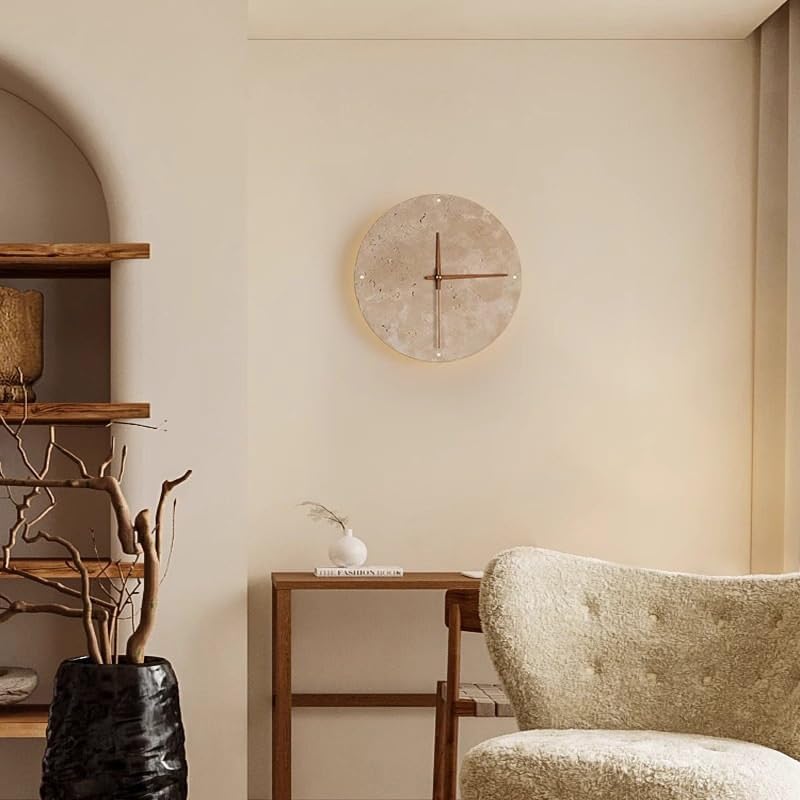 LINGCMP Marble Wall Sconce with Clock Hand