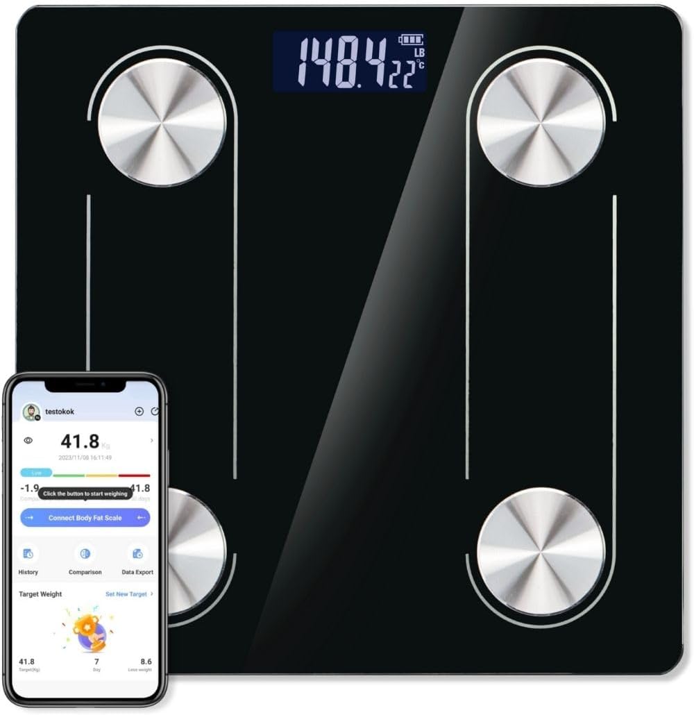 Digital Body Scale Trnr-BDYSCLE-BLK - Smart Fitness Tracker