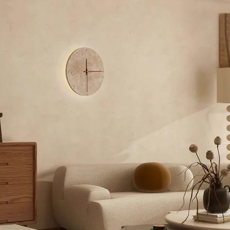 LINGCMP Marble Wall Sconce with Clock Hand