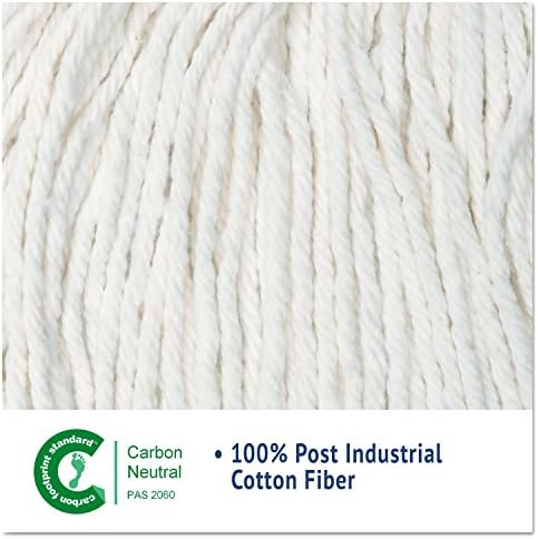 Boardwalk BWK2024CEA No 24 Cotton Cut-End Wet Mop Head White