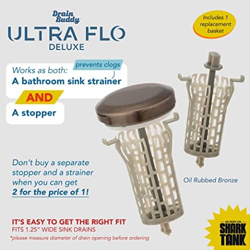 Drain Buddy Ultra Flo 2 in 1 Sink Stopper Hair Catcher 1