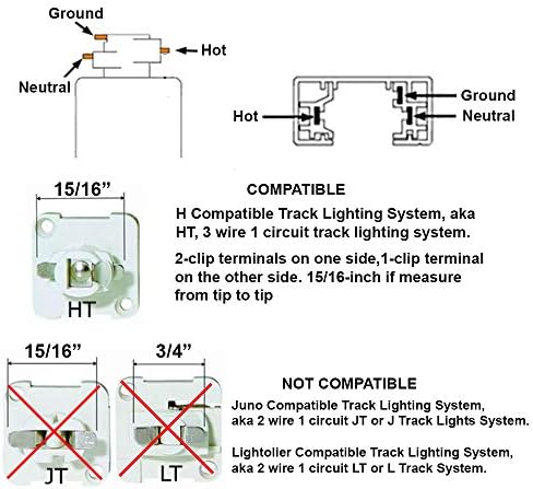 H System Track Outlet Adapter H860 White 1