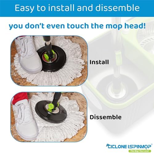 CICLONE Ispinmop Microfiber Mop Head Refill