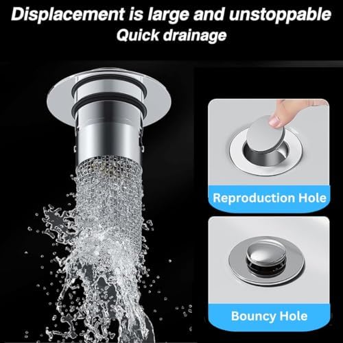Dofajo 1 Pcs Stainless Steel Drain Strainer for 13158 Inch Sink Holes
