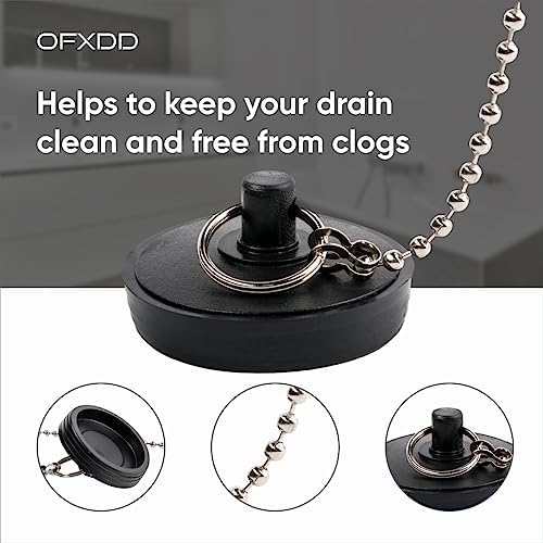 OFXDD Sink Stopper 175 Black with Chain