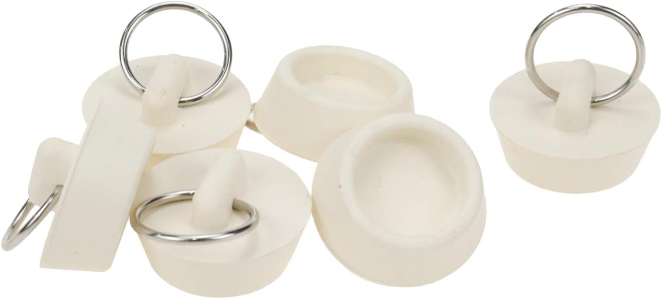 Semetall 6 Pack 1-18 Inch Bath Plug with Hanging Ring