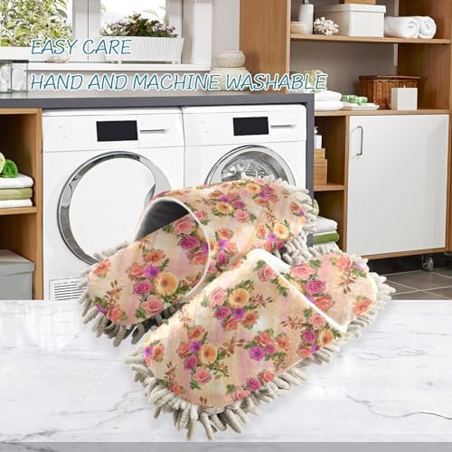 Kigai Microfiber Cleaning Slippers with Flowers