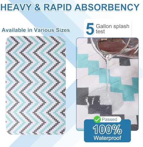 OUTCREATOR Washable Bed Pads 34x56 Pack of 2 1