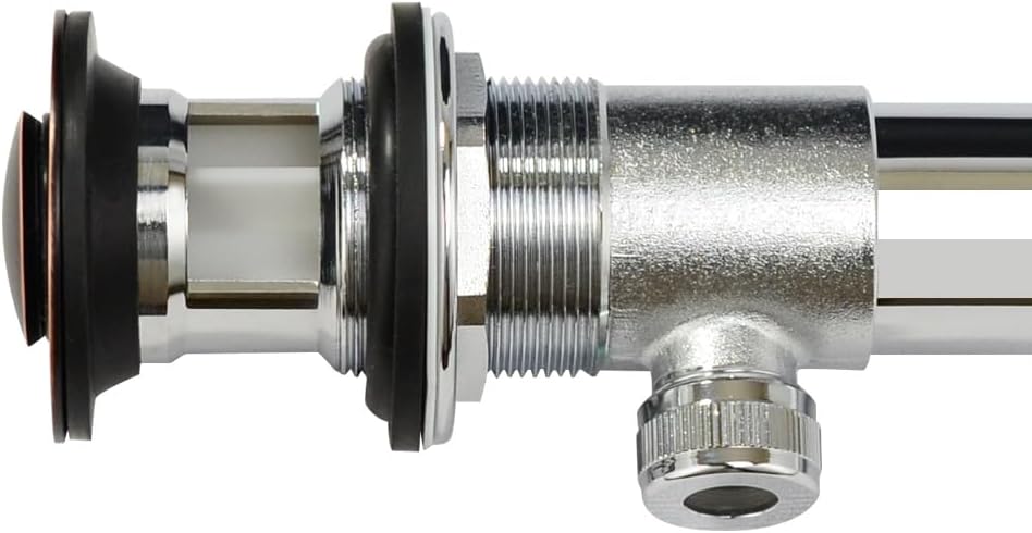 Purelux Bathroom Sink Drain Stopper with Overflow and Lift Rod