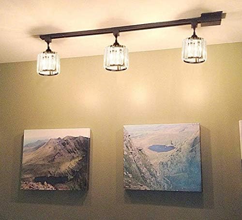 Kiven 3-Lights J-Series Track Pendant Dimmable Industrial Crystal Lights