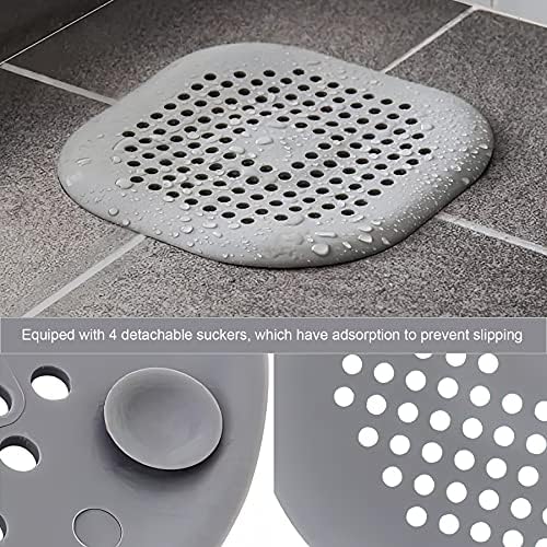 4 Piece Drain Covers Hair Stopper for Shower and Kitchen