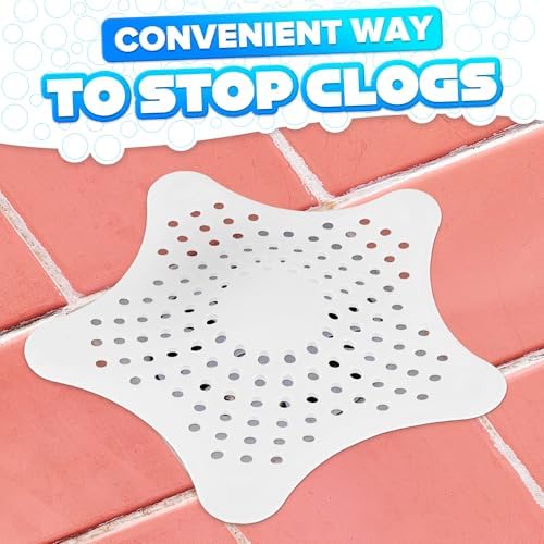 BURIUS 3Pcs Starfish Sink Strainers - Hair Catcher for Kitchen and Bath