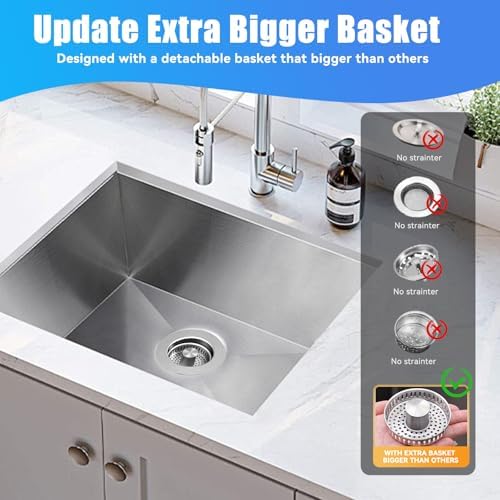 Oxanlare Kitchen Sink Drain Strainer with Cleaning Brush