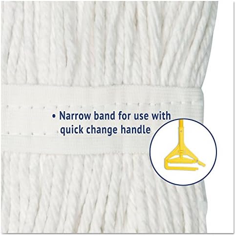 Boardwalk BWK2020CEA Cut-End Cotton Wet Mop Head - White