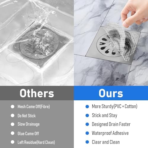 50PCS Waterproof Drain Stickers for Hair Catching