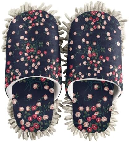 Kigai Microfiber Slippers with Bohemian Flowers for Women Men