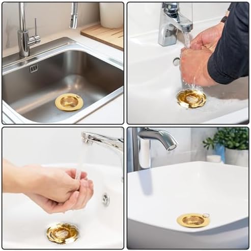Blueden 2 Pack Stainless Steel Sink Strainers with Pull Ring 1