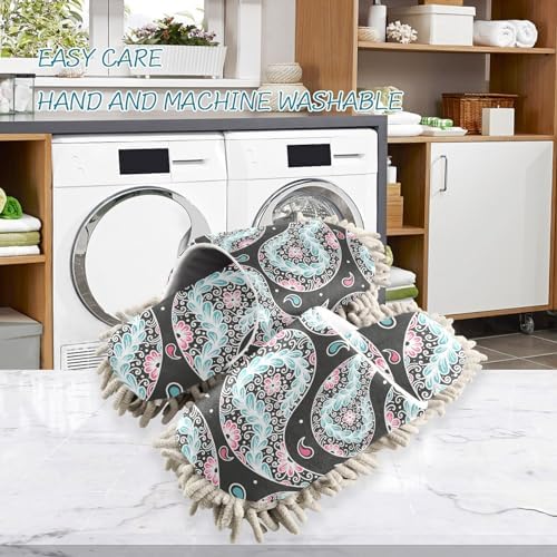 Kigai Microfiber Slippers with Paisley Pattern