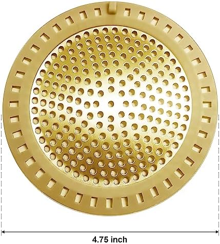2PCS Hair Catcher Shower Drain Cover with Silicone and Stainless Steel