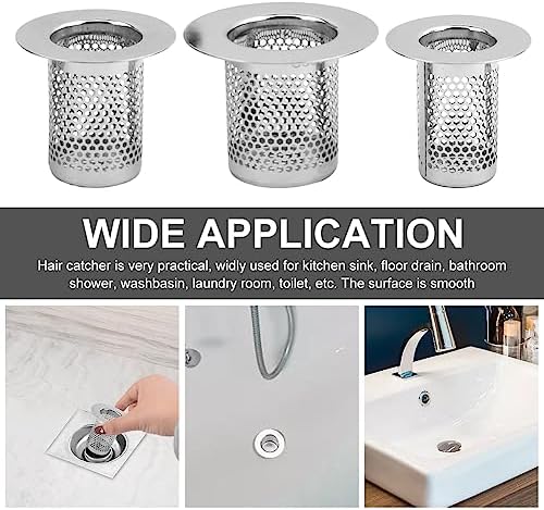 Tookie 4 Pack Stainless Steel Hair Catcher Drain Strainer